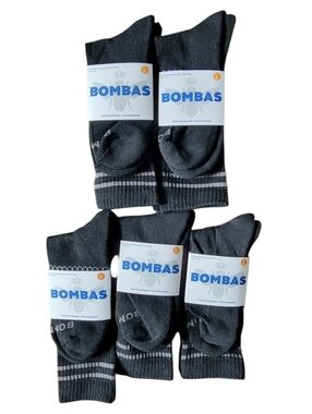 BOMBAS Crew Socks 5 Pairs Size Large